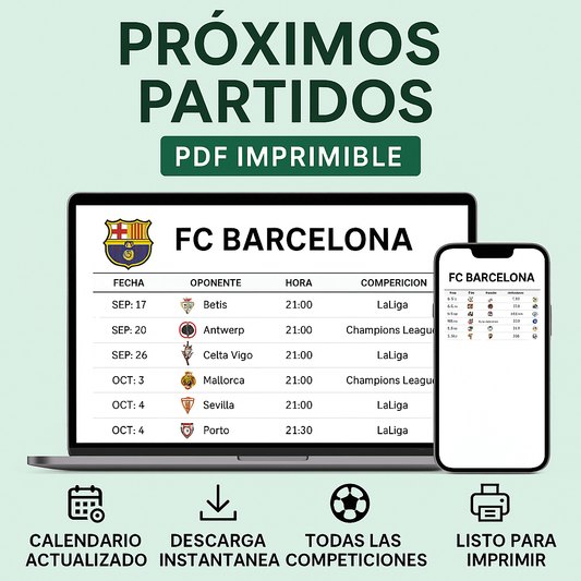 Calendario de Partidos – StadiumCraft.Co (PDF Imprimible)